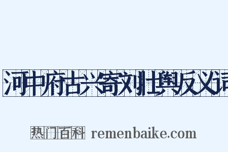 河中府古兴寄刘壮舆反义词是什么意思的图片
